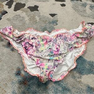 Victoria's Secret Cheeky Bikini Bottom in Cute Pattern - L